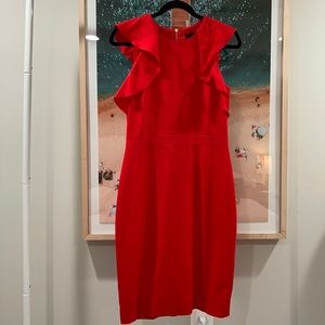 Red j. Crew work dress